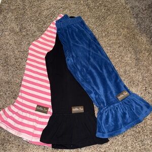 Matilda Jane Kids Ruffle Bottoms - Bundle: Pink, Black, and Blue